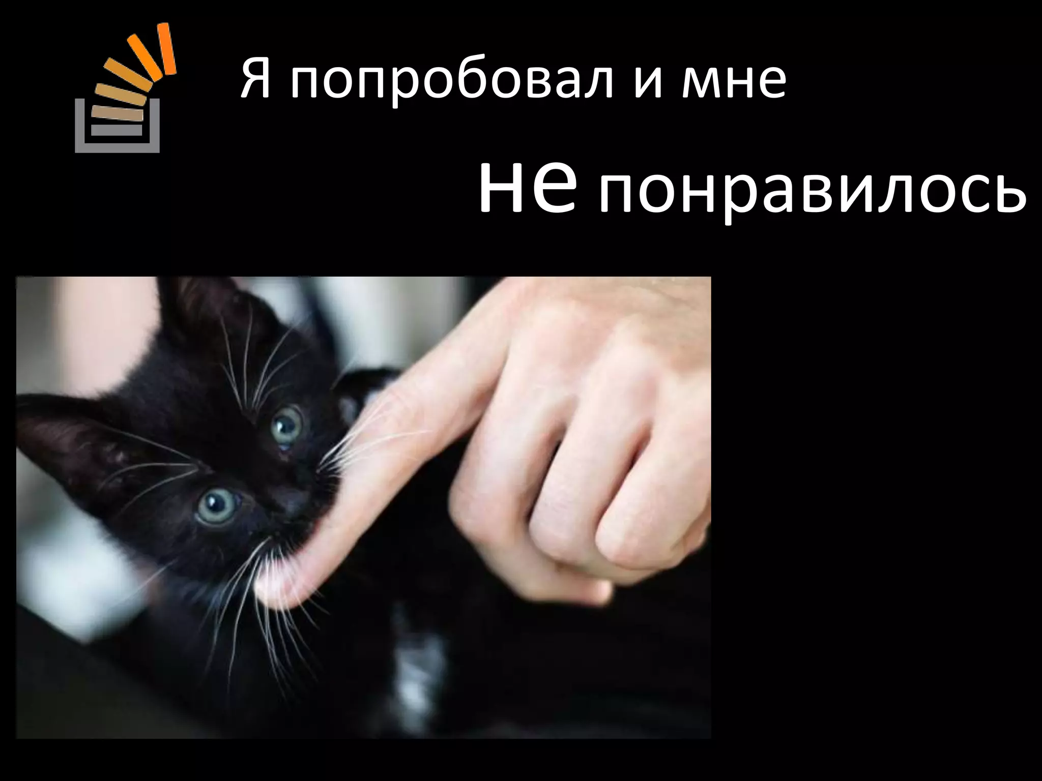 Я попробовал и мне           непонравилось