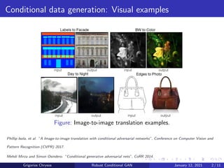 Robust conditional generative adversarial networks | PDF