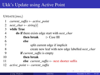 Ukk's Algorithm of Suffix Tree | PDF