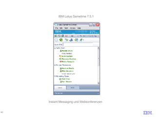IBM Lotus Sametime 7.5.1 Instant Messaging und Webkonferenzen 