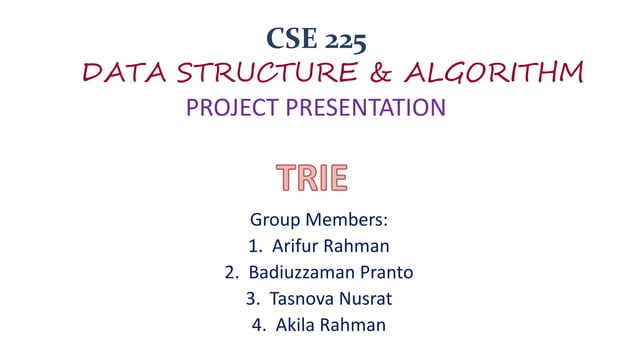 Trie Data Structure | PPT