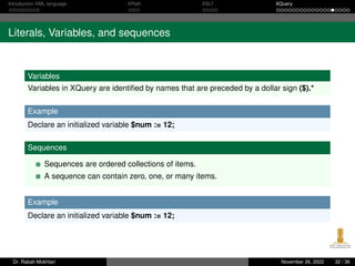 Xml Variable Comprehensive Introduction to XML, XPath, XSLT, and XQuery Technologies ...