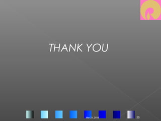 THANK YOU
Mar 21, 2015 20
 
