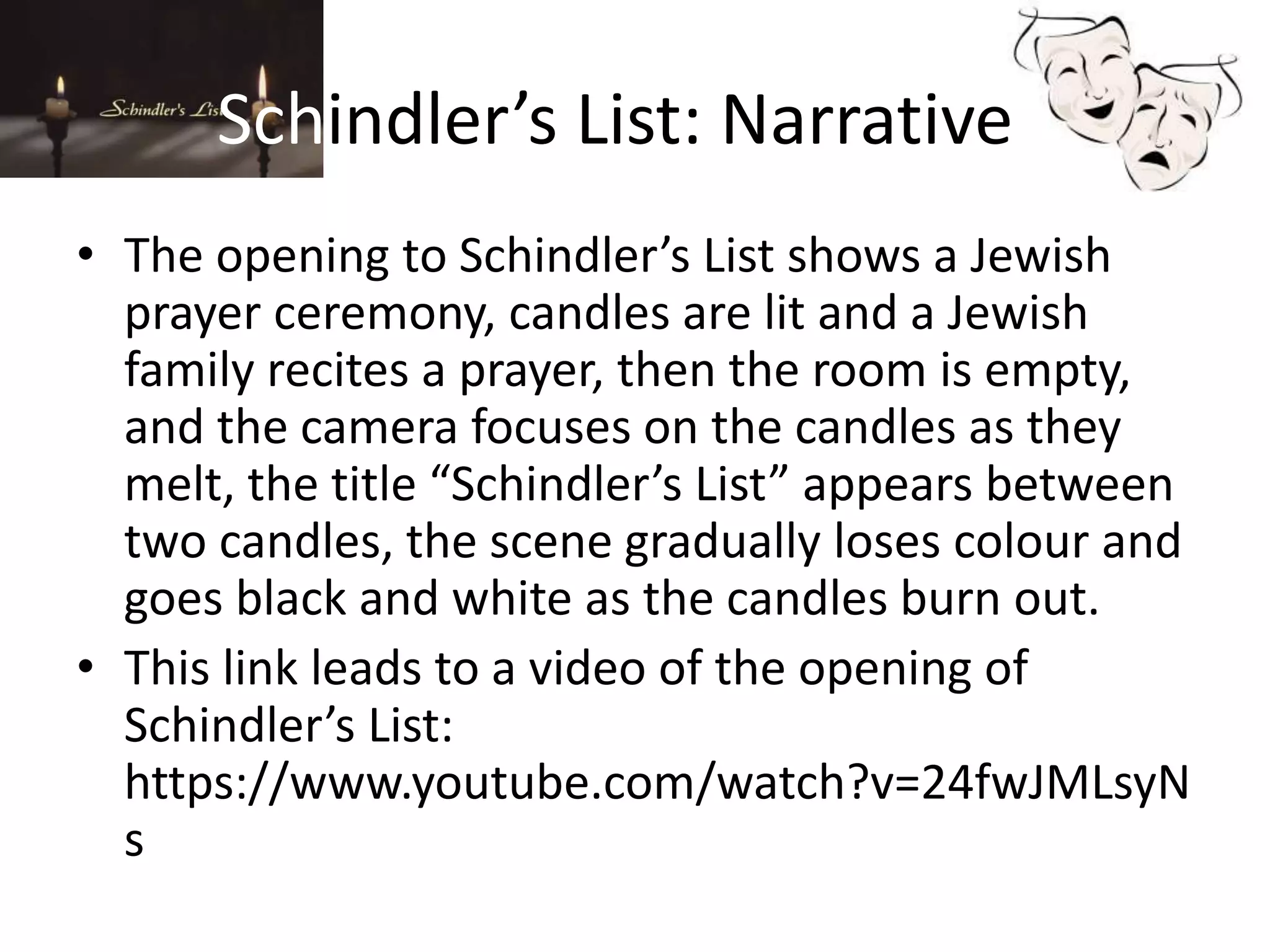 Main Task Genre Research Schindler's List