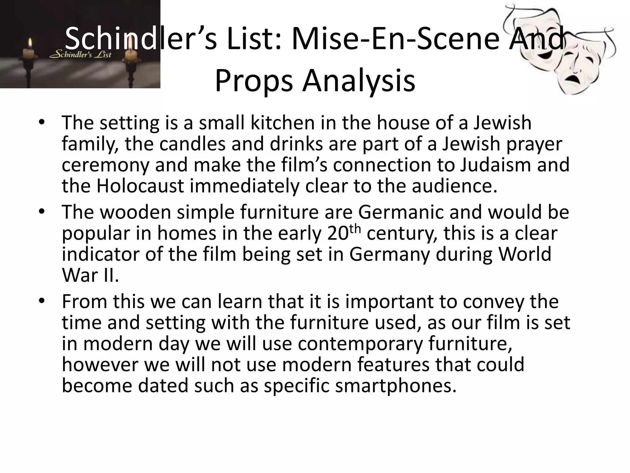 Main Task Genre Research Schindler's List