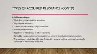 Transferable Resistance Main antimicrobial resistance pattern in bacteria.pptx