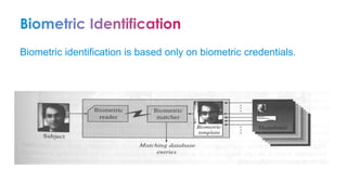 Biometric identification is based only on biometric credentials.
 