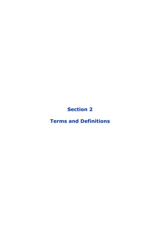 Section 2
Terms and Definitions
 
