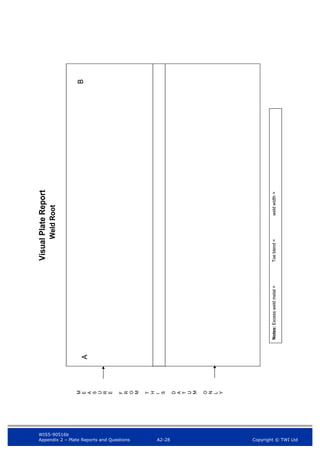 WIS5-90516b
Appendix 2 – Plate Reports and Questions A2-28 Copyright © TWI Ltd
 