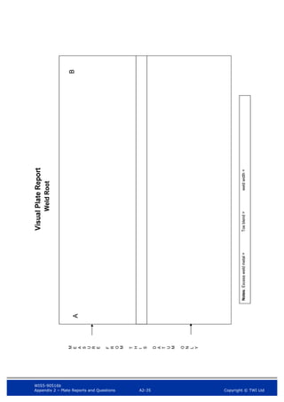 WIS5-90516b
Appendix 2 – Plate Reports and Questions A2-35 Copyright © TWI Ltd
 