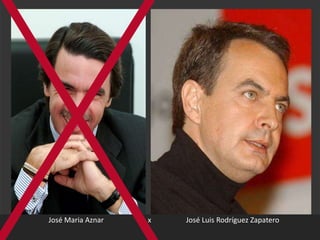 José Maria Aznar   x   José Luis Rodríguez Zapatero
 