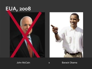 EUA, 2008




   John McCain   x   Barack Obama
 