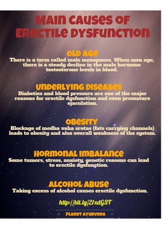 Main causes of erectile dysfunction are 