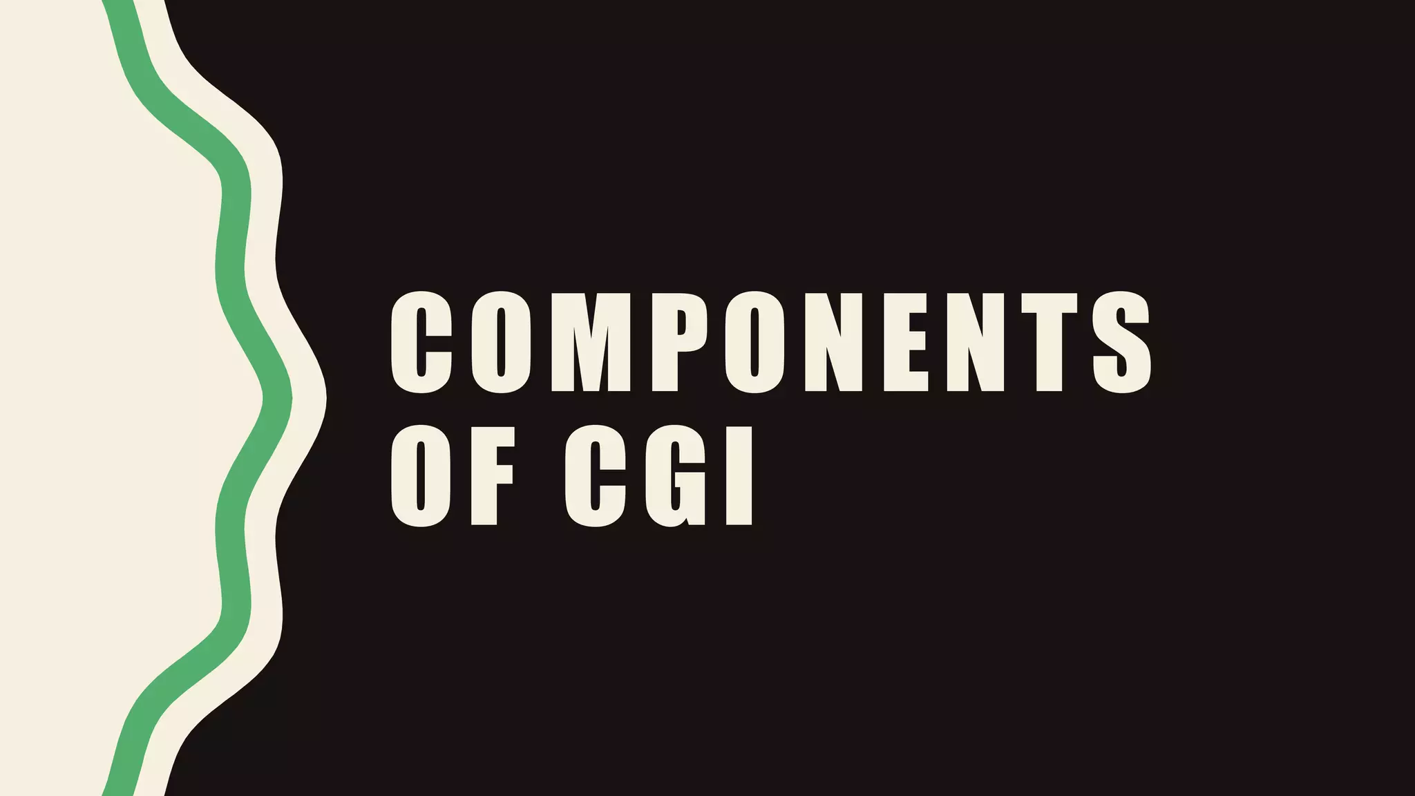 COMPONENTS
OF CGI
 