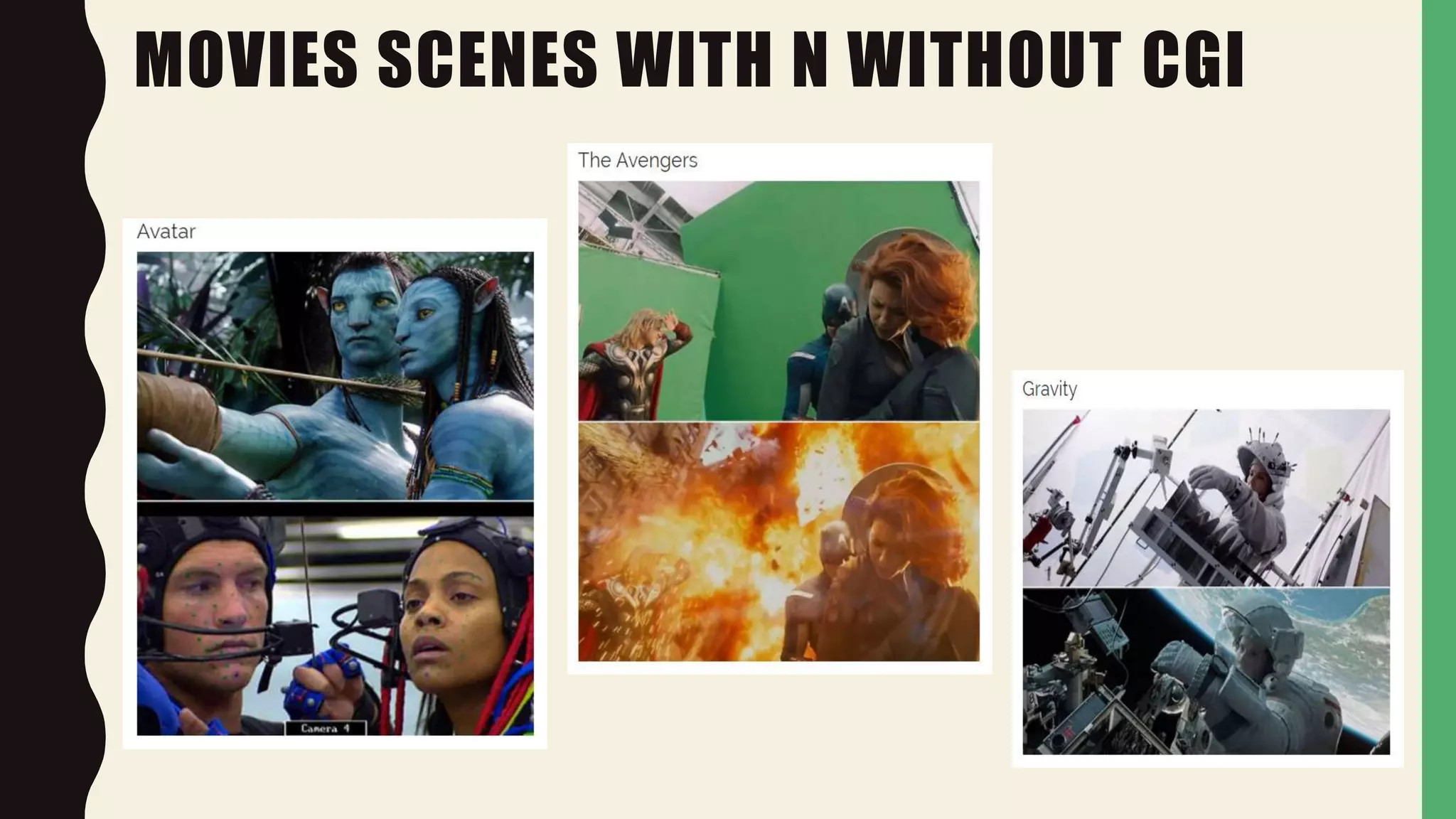 MOVIES SCENES WITH N WITHOUT CGI
 