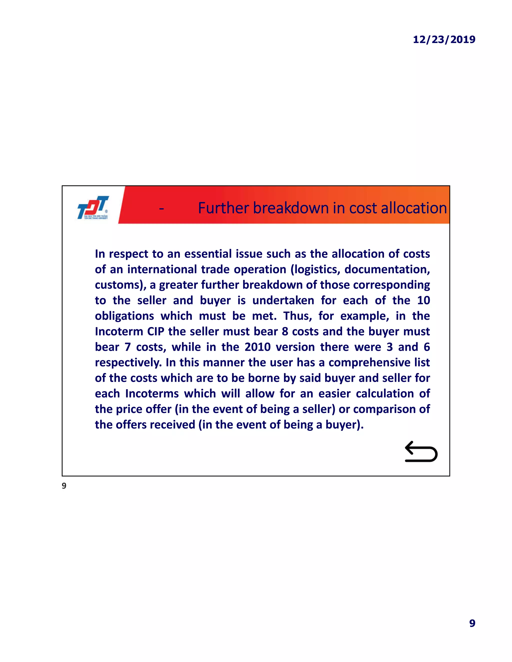 Incoterms Cip Example.pdf Main changes in incoterms 2020 | PDF