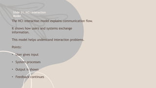 Comprehensive Overview of Main Components in Human–Computer Interaction ...