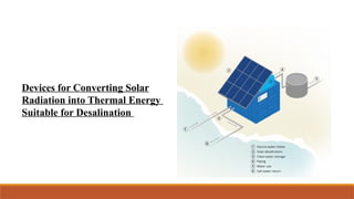 Devices for Converting Solar
Radiation into Thermal Energy
Suitable for Desalination
 