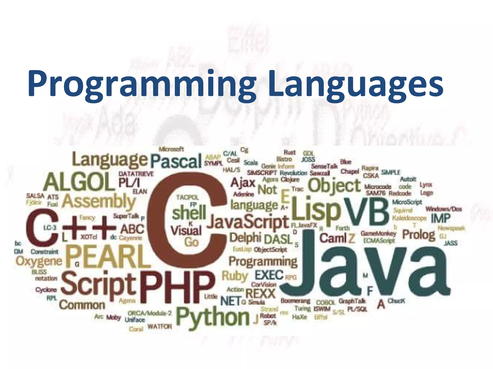 Presentation on Programming Languages. | PPT