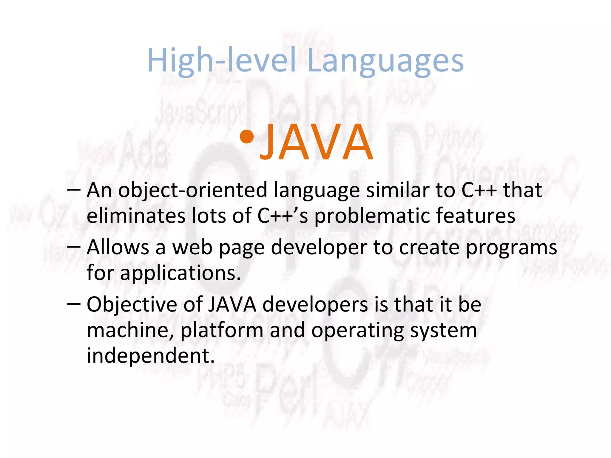 Presentation on Programming Languages. | PPT