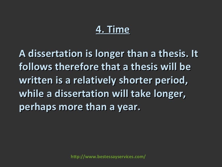 Differences between dissertation and thesis
