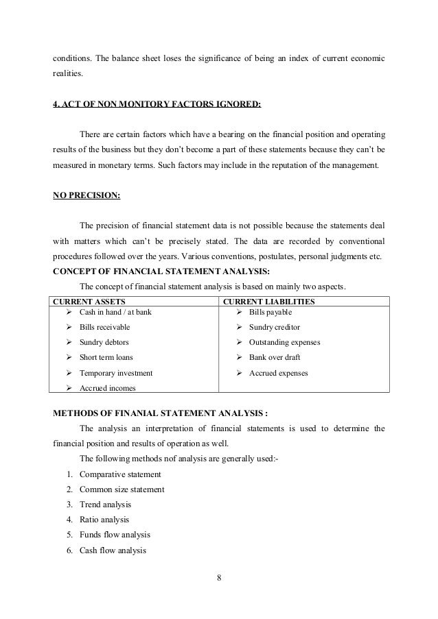 financial statement analysis common size financial statements