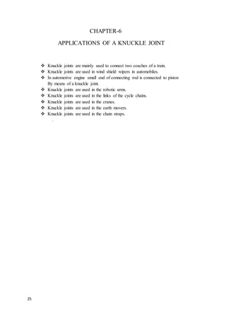 Knuckle Connection Study project on knuckle joint | DOCX