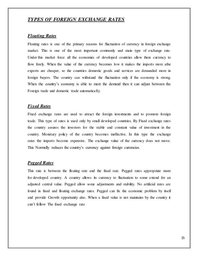 Economic Project On Foreign Exchange For M Com Part 1 - 
