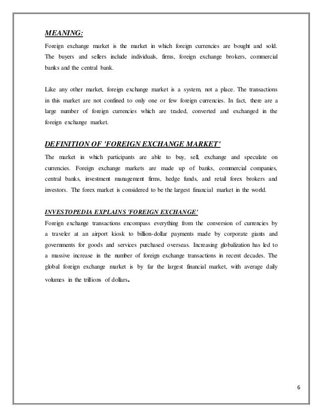 Economic Project On Foreign Exchange For M Com Part 1 - 