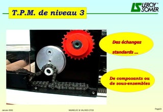 T.P.M. de niveau 3 Des échanges  standards ... De composants ou  de sous-ensembles 