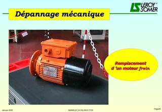 Dépannage mécanique Remplacement d ’un moteur  frein 