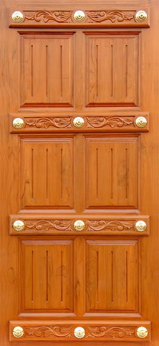 Main entrance teak wood doors