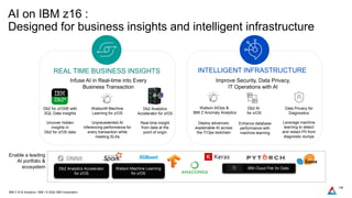 AI on IBM z16 :
Designed for business insights and intelligent infrastructure
139
Enable a leading
AI portfolio &
ecosyste...