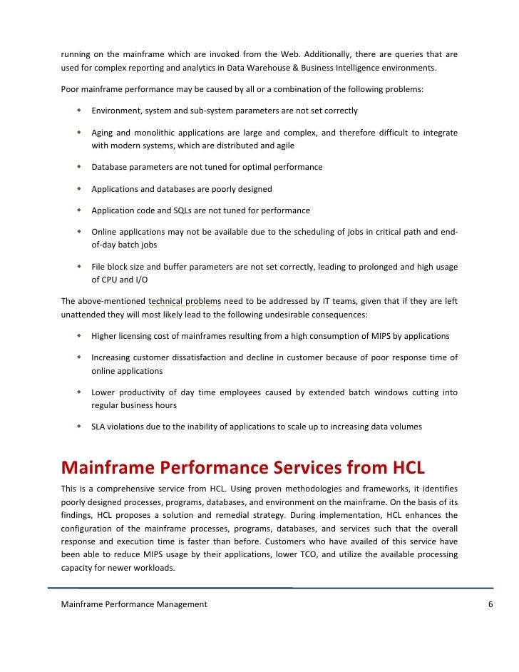 performance management research papers hclt research paper mainframe performance management performance management research papers hclt research paper mainframe performance management