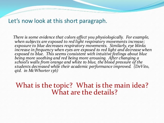 what is a main idea in a essay
