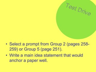 Main Idea Rough Draft Ppt Ppt