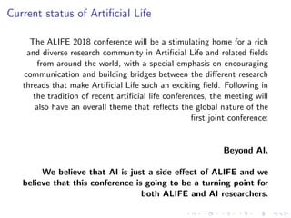 Main ideas behind Artificial Life | PDF