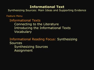 Main ideas and supporting evidence | PPT