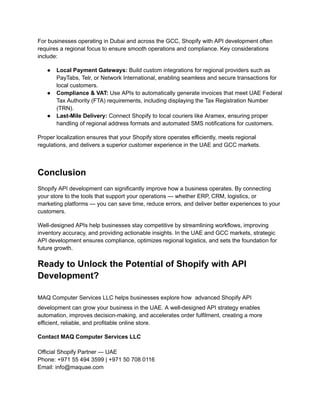 How Advanced Shopify API Development Can Accelerate Business Growth in ...