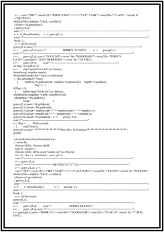 Library Management System in c++ | DOC