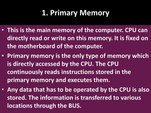 Main memory of computer .ppt