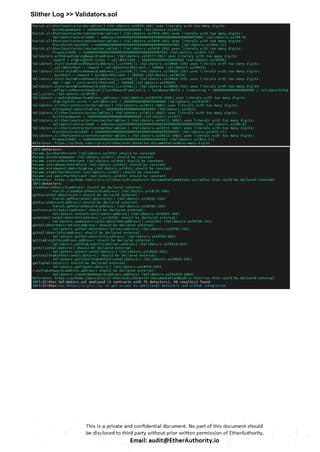 Slither Log >> Validators.sol
 