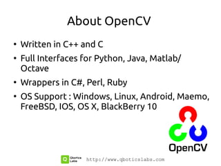OpenCV Workshop | PPT
