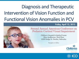 Diagnosis and Therapeutic
Intervention of Vision Function and
Functional Vision Anomalies in PCV
 
