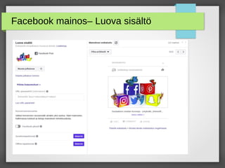 Facebook mainos– Luova äö
 