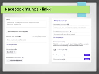 Facebook mainos - linkki
 