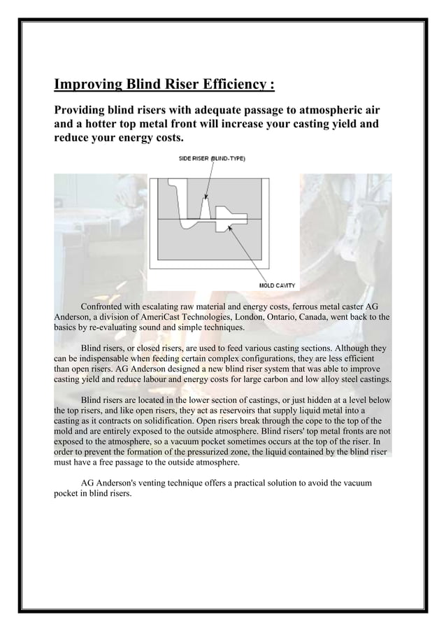 Foundry Blind Risers