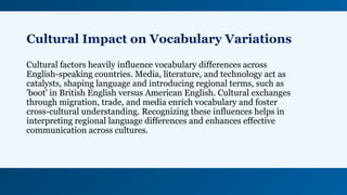 Regional Language Diffrences Exploring Regional Vocabulary Variations in English-Speaking Countries ...