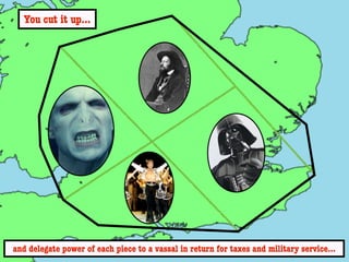 You cut it up...




and delegate power of each piece to a vassal in return for taxes and military service...
 