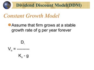 presentation of stock valuation | PPT